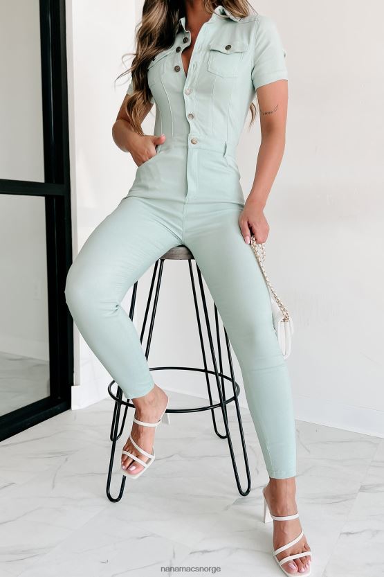 salvie NanaMacs savnet deg i det siste knapp foran skinny leg jumpsuit 402NJ02560