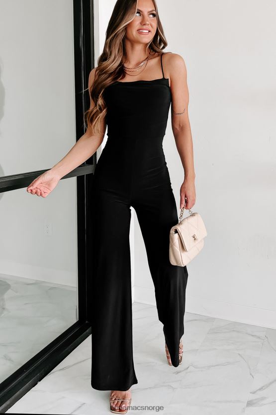 svart NanaMacs beste policy cowl-neck jumpsuit 402NJ02599