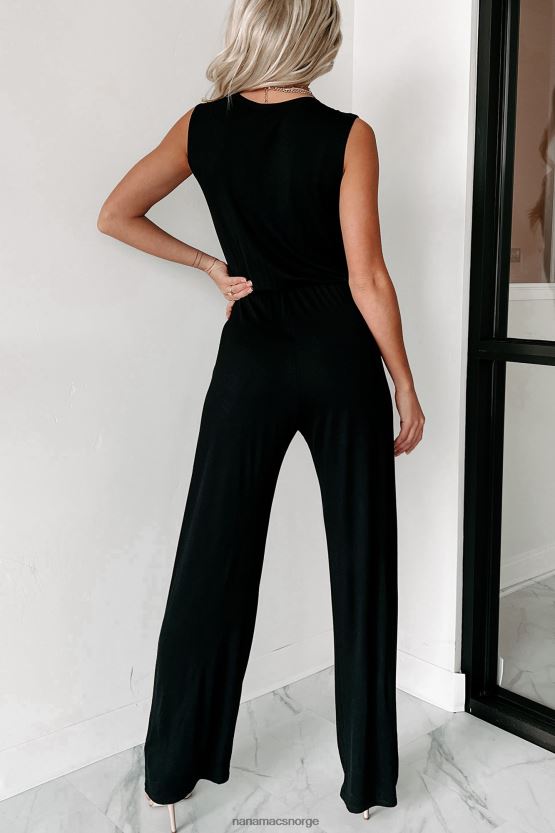 svart NanaMacs perfekt min surplice jumpsuit 402NJ02607