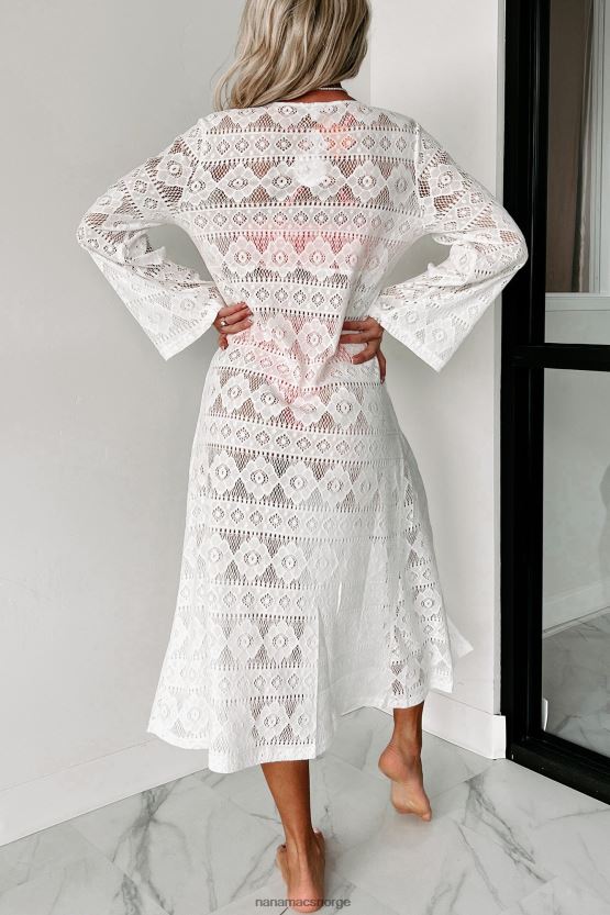 hvit NanaMacs bli søt blondekimono 402NJ03544