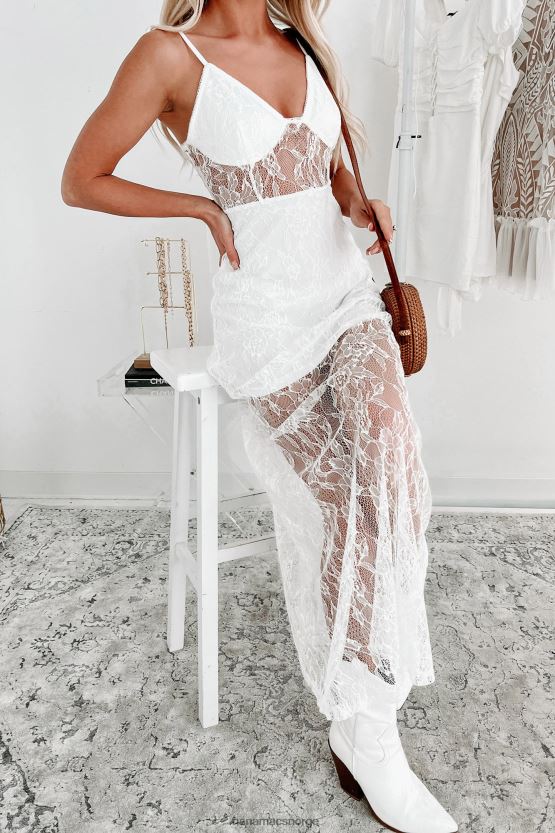 hvit NanaMacs alltid fortryllende blonde maxi kjole 402NJ02340