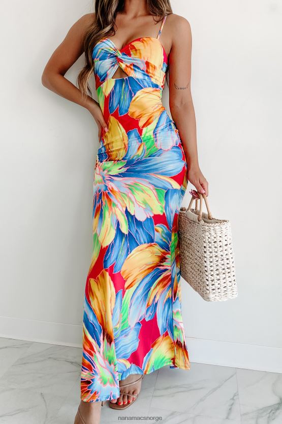 multi NanaMacs søt i cancun-blomstret maxi-kjole 402NJ02326