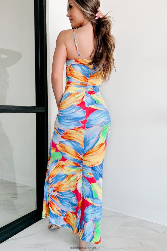 multi NanaMacs søt i cancun-blomstret maxi-kjole 402NJ02326