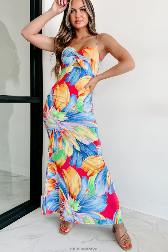 multi NanaMacs søt i cancun-blomstret maxi-kjole 402NJ02326