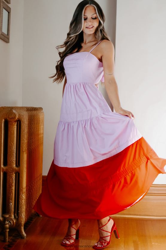 orkide NanaMacs ekte smiler colorblock maxi kjole 402NJ02394