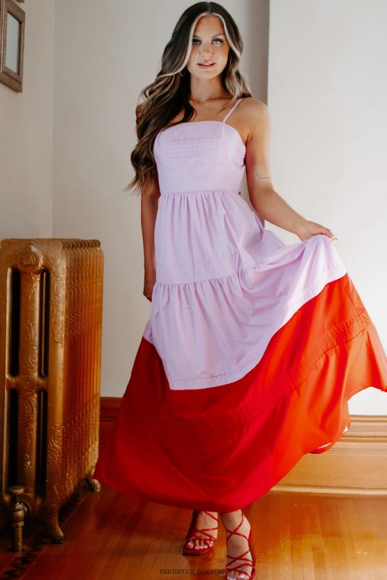 orkide NanaMacs ekte smiler colorblock maxi kjole 402NJ02394