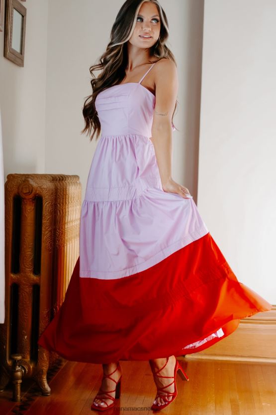 orkide NanaMacs ekte smiler colorblock maxi kjole 402NJ02394