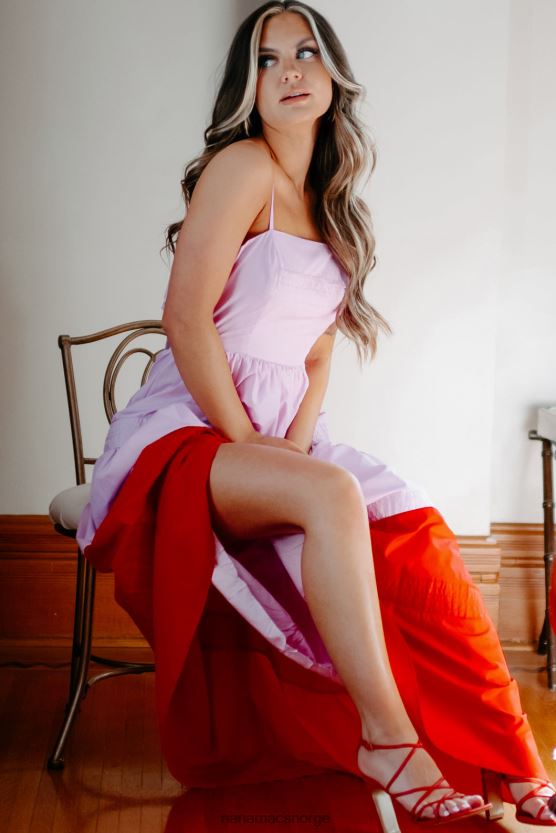 orkide NanaMacs ekte smiler colorblock maxi kjole 402NJ02394