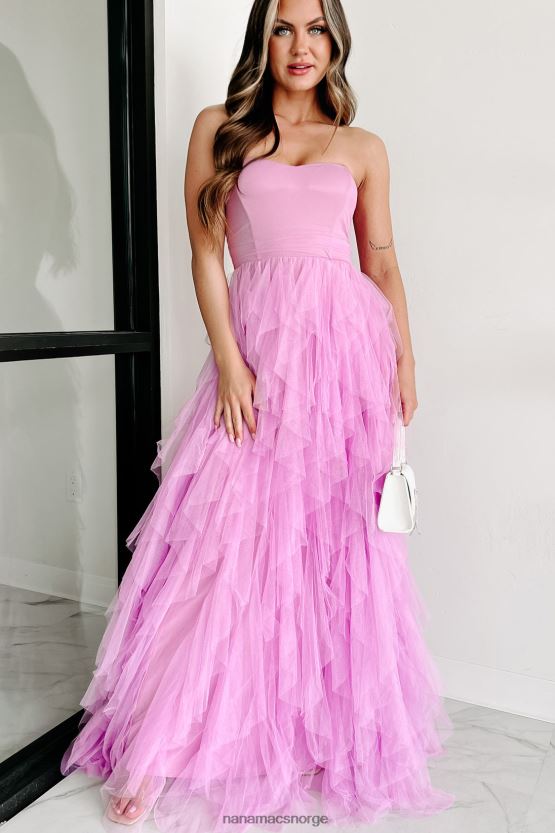 orkide NanaMacs gallamål stroppeløs maxi-kjole i tyll 402NJ02356