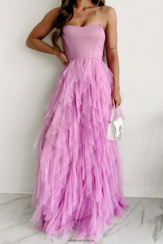 orkide NanaMacs gallamål stroppeløs maxi-kjole i tyll 402NJ02356