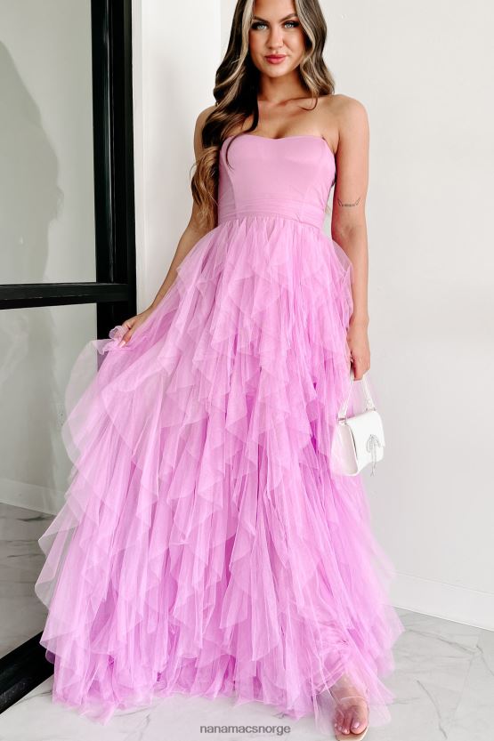 orkide NanaMacs gallamål stroppeløs maxi-kjole i tyll 402NJ02356