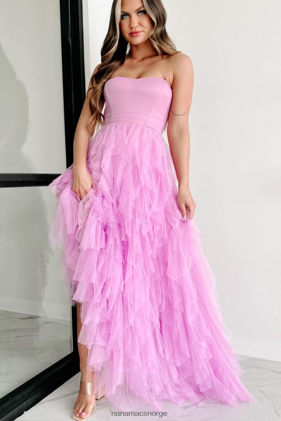 orkide NanaMacs gallamål stroppeløs maxi-kjole i tyll 402NJ02356