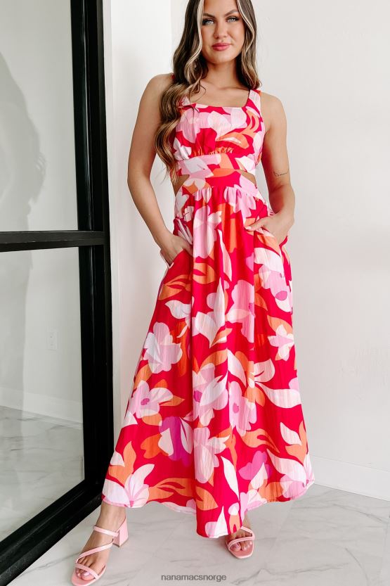 rosa NanaMacs til ny hellos ryggløs maxikjole 402NJ02348