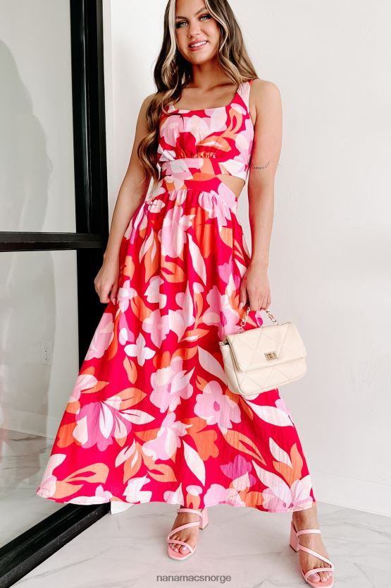 rosa NanaMacs til ny hellos ryggløs maxikjole 402NJ02348