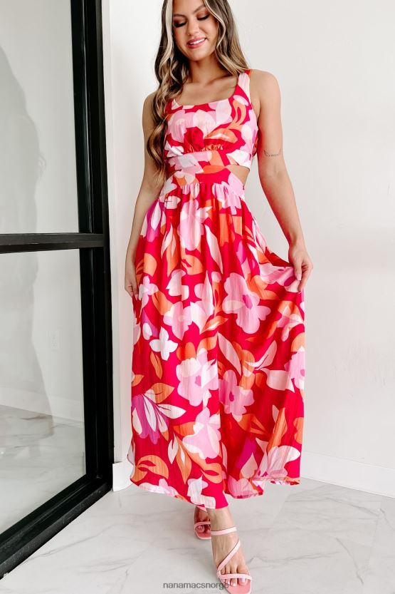 rosa NanaMacs til ny hellos ryggløs maxikjole 402NJ02348