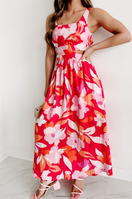 rosa NanaMacs til ny hellos ryggløs maxikjole 402NJ02348