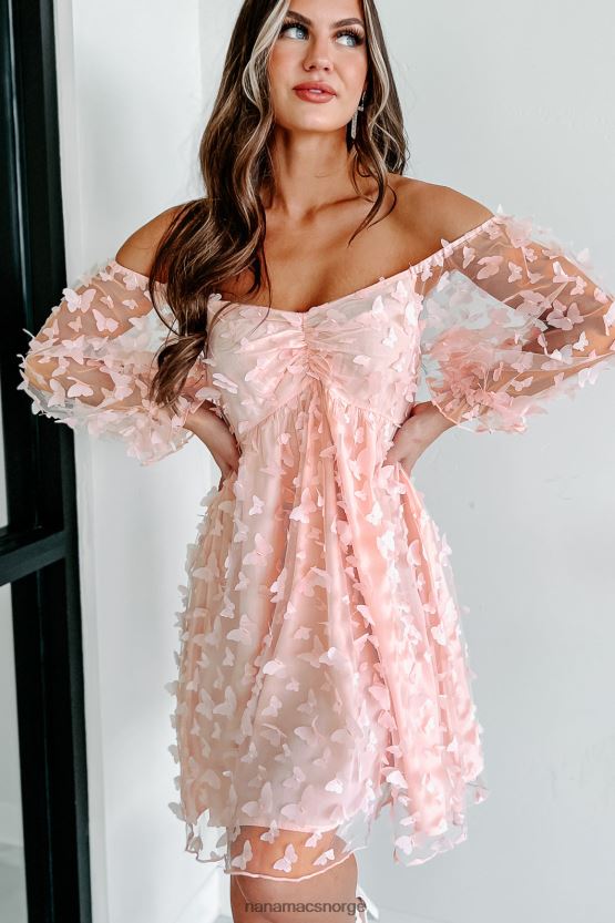 fersken NanaMacs sweet darlin' butterfly organza babydoll minikjole 402NJ02060