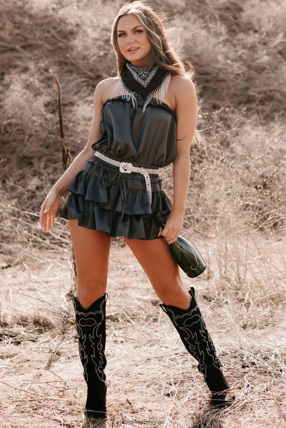 kull NanaMacs kan ikke unnslippe kjærligheten stroppeløs volangert minikjole 402NJ01990