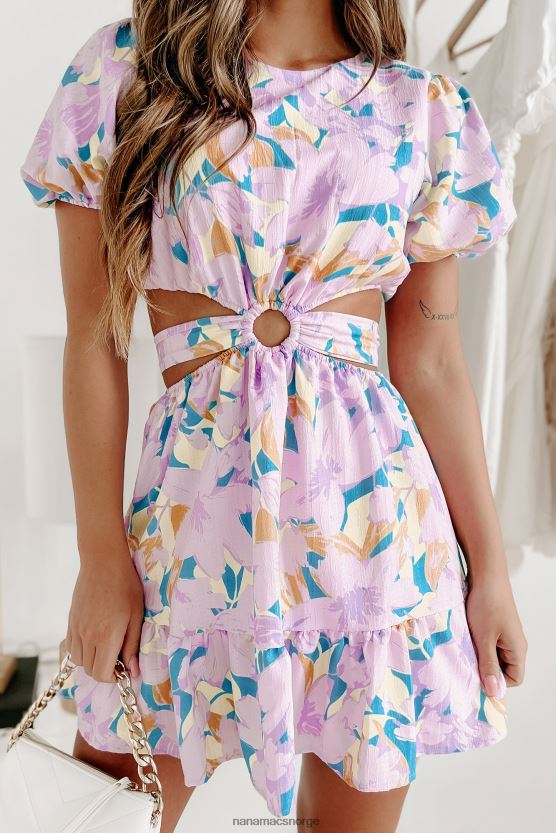 lilla NanaMacs dag drømmer om deg puff sleeve cut out mini kjole 402NJ01887