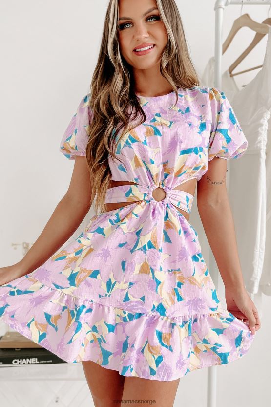 lilla NanaMacs dag drømmer om deg puff sleeve cut out mini kjole 402NJ01887