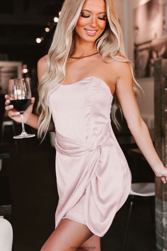 syrin NanaMacs få det jente sateng stroppeløs minikjole 402NJ02156