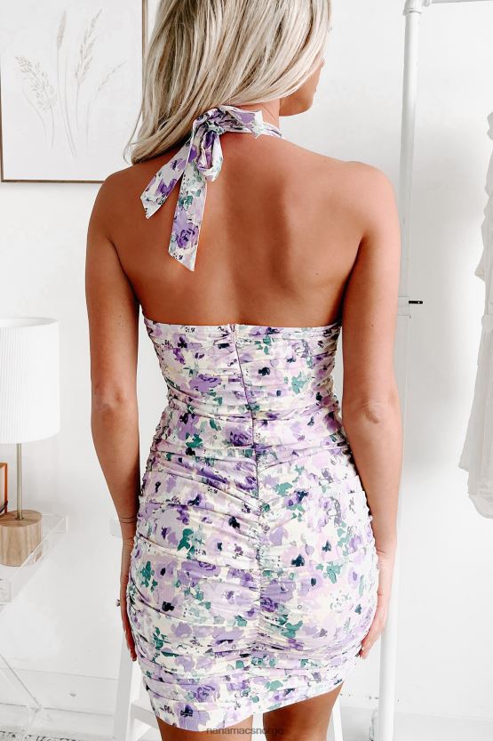 syrin NanaMacs vil ikke bli glemt floral halter neck mini kjole 402NJ01958