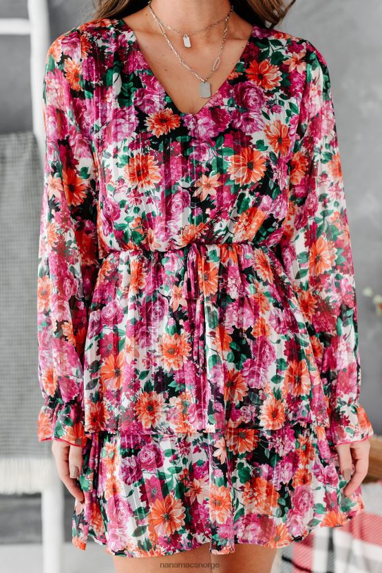 vin/oransje blomster NanaMacs ganske spesiell, floral minikjole 402NJ02460