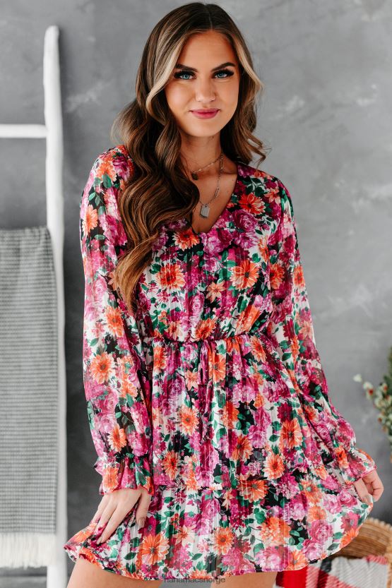 vin/oransje blomster NanaMacs ganske spesiell, floral minikjole 402NJ02460