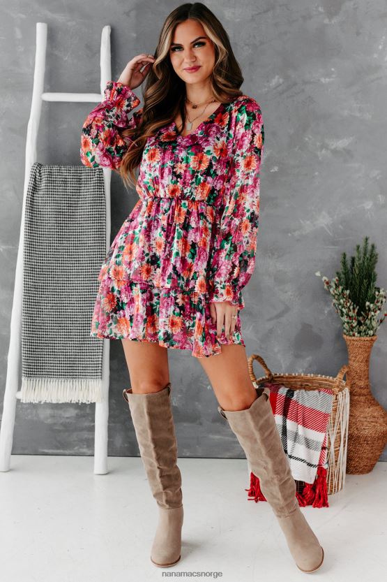 vin/oransje blomster NanaMacs ganske spesiell, floral minikjole 402NJ02460