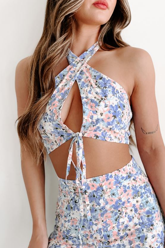 blå NanaMacs klassisk utfluktsblomstret todelt buksesett 402NJ01193