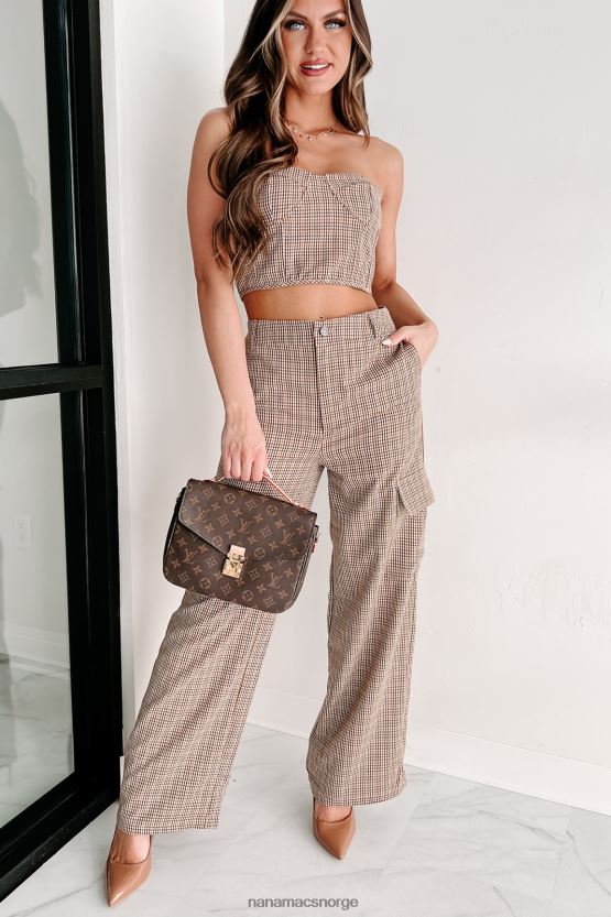 brun NanaMacs vann under broen rutete todelt buksesett 402NJ01225