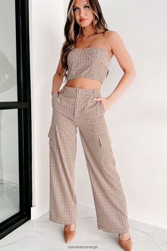 brun NanaMacs vann under broen rutete todelt buksesett 402NJ01225