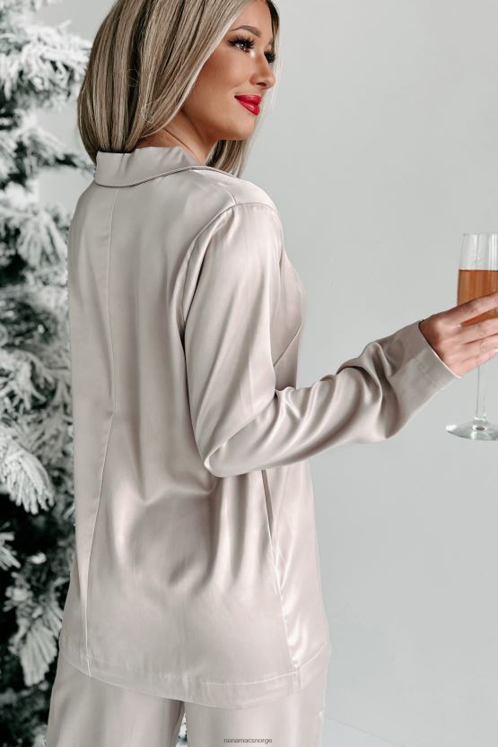 champagne NanaMacs jeg mener det sateng blazer buksesett 402NJ01640