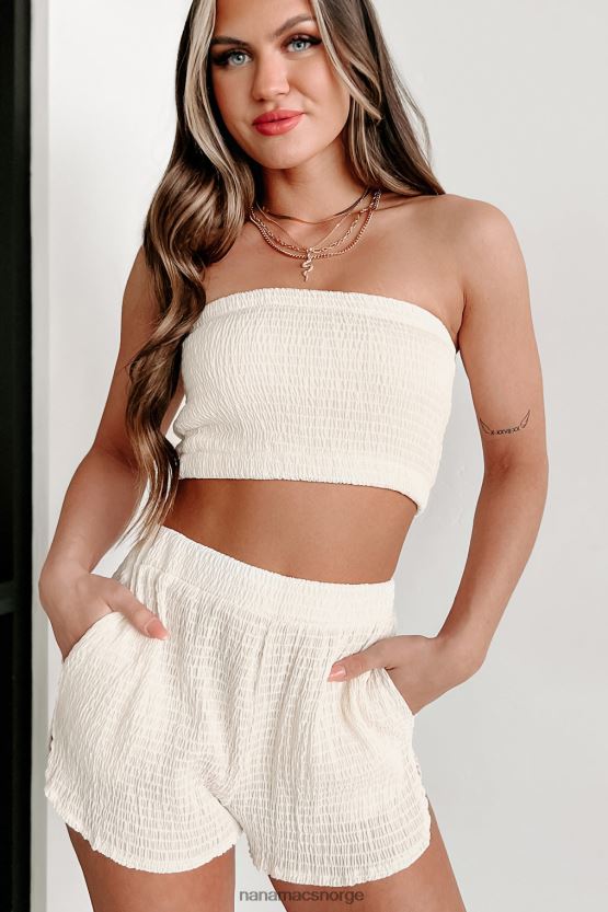 elfenbein NanaMacs sommersnappet smocket todelt sett 402NJ01579