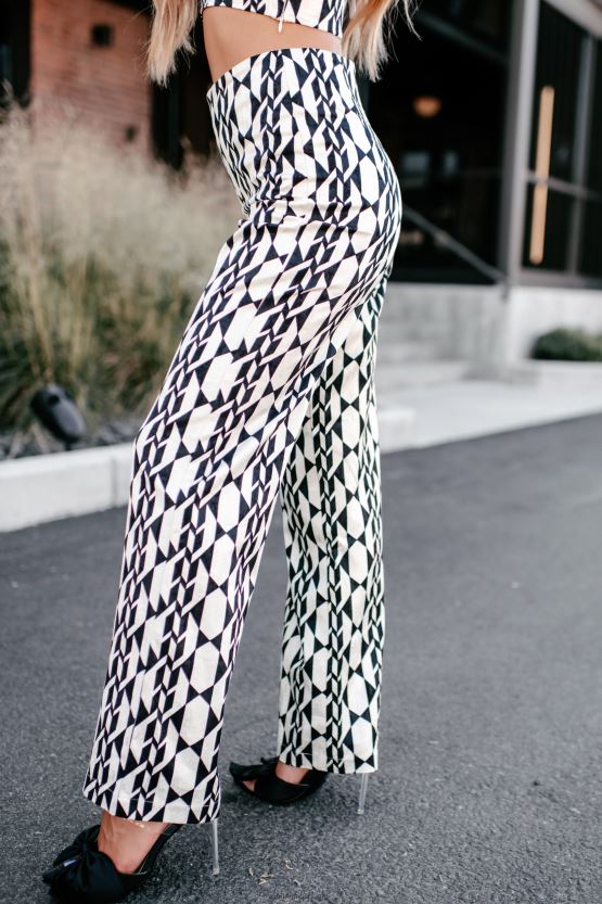 elfenben/svart NanaMacs du vet du vil ha det geometrisk todelt buksesett 402NJ01613