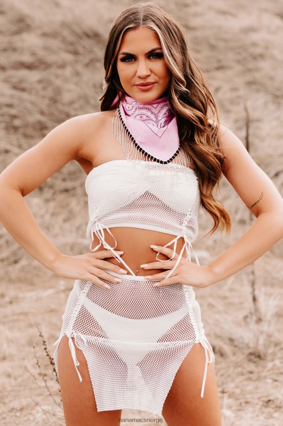 hvit NanaMacs blendende skjønnhet rhinestone todelt skjørtsett 402NJ0126