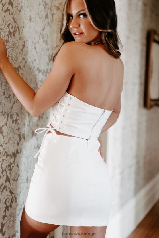 hvit NanaMacs for de liker todelt skjørtsett 402NJ01211