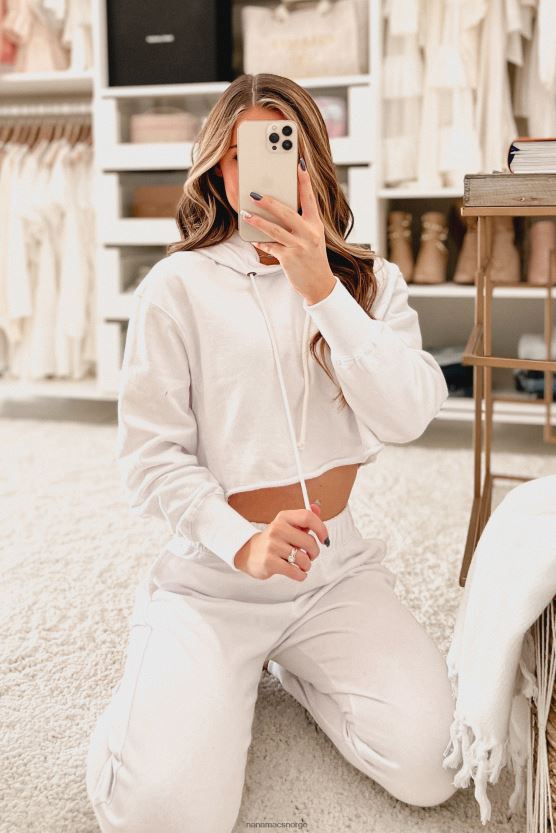 hvit NanaMacs helg chilling bomullsfrotté todelt sett 402NJ01670