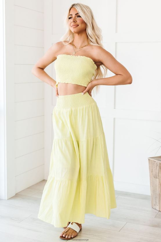 lime NanaMacs trygge valg smocked tube topp skjørt sett 402NJ01618