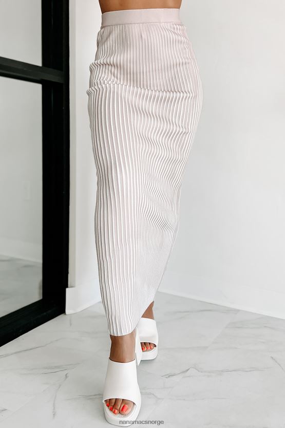 naken NanaMacs drøm uten frykt ribbet crop top maxi skjørtsett 402NJ01114