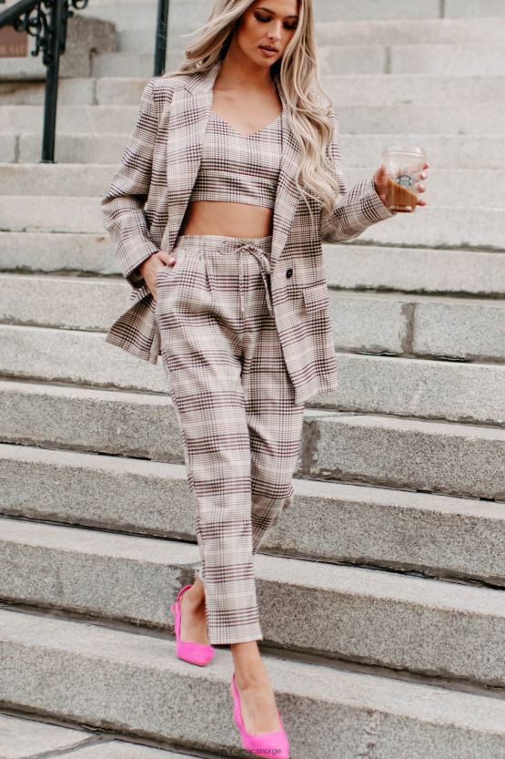 rosa kombo NanaMacs fjern den med lovlig rutete tredelt blazersett 402NJ01647