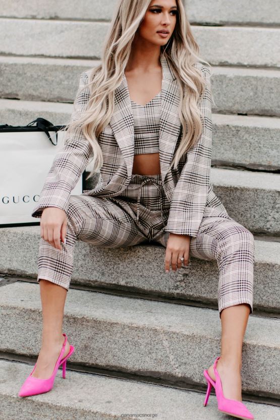 rosa kombo NanaMacs fjern den med lovlig rutete tredelt blazersett 402NJ01647