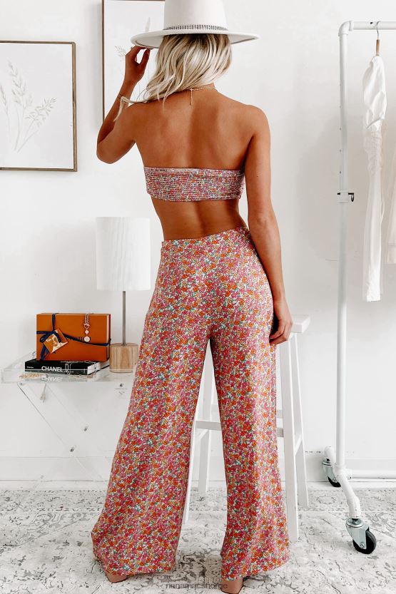 rosa multi NanaMacs hage av stil floral todelt buksesett 402NJ01191