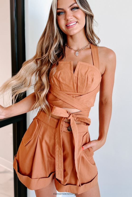 rust NanaMacs safari chic sjal rundt todelt shortssett 402NJ01247