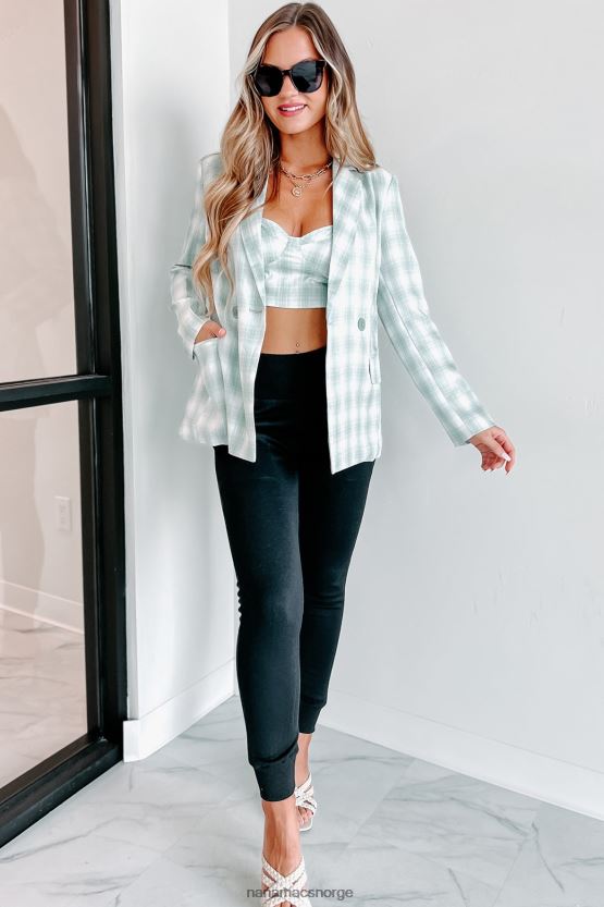 salvie NanaMacs bruna rutete blazersett i to deler 402NJ01300