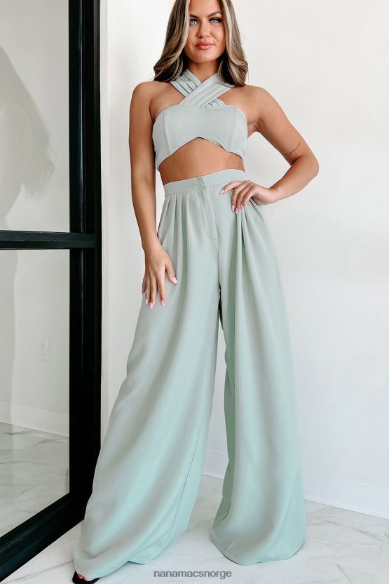 salvie NanaMacs sloan plissert crop top buksesett 402NJ021