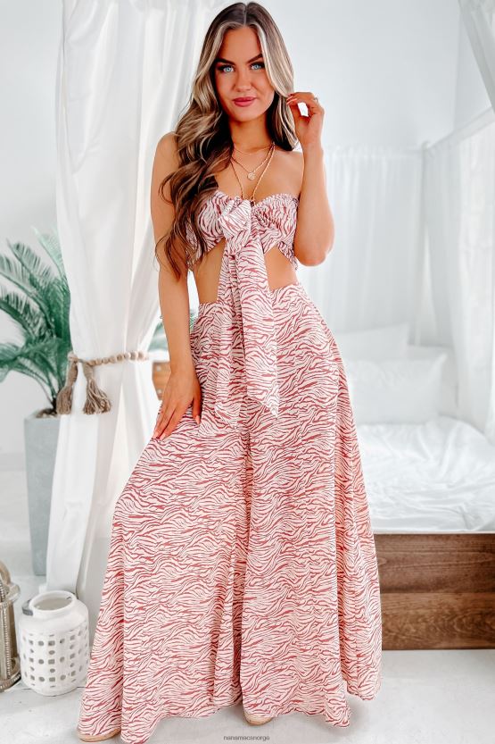 støvete lilla NanaMacs todelt sett med dristig skjønnhet med sebratrykk 402NJ01637