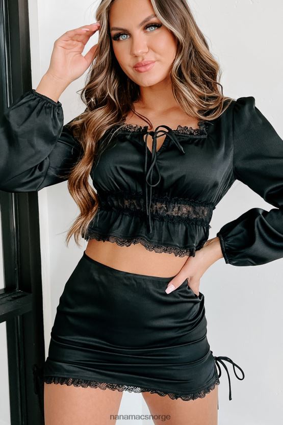 svart NanaMacs dag av takknemlighet todelt skjørtsett 402NJ01566