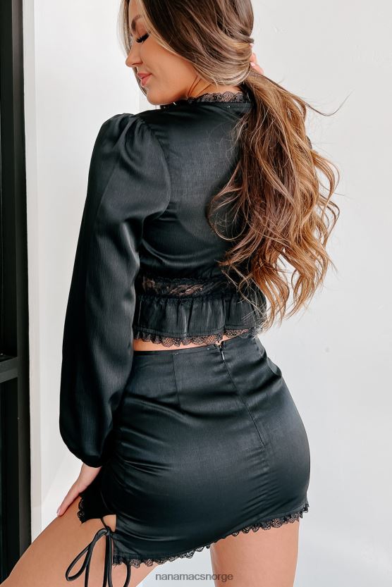 svart NanaMacs dag av takknemlighet todelt skjørtsett 402NJ01566