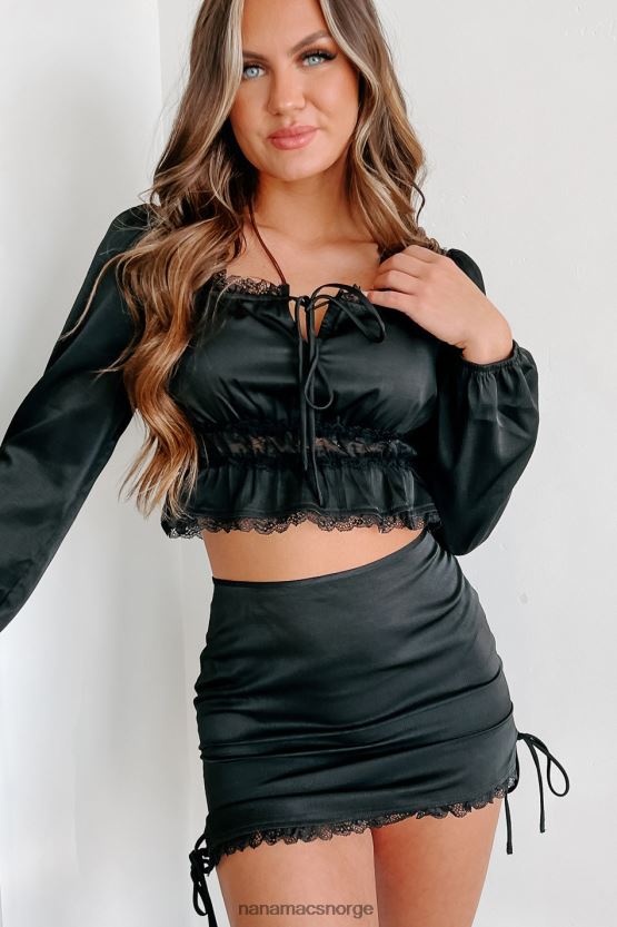 svart NanaMacs dag av takknemlighet todelt skjørtsett 402NJ01566